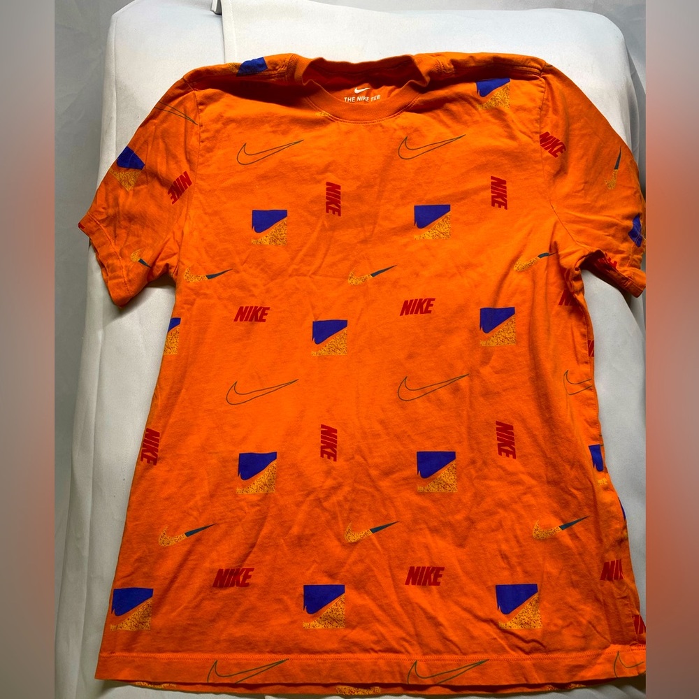 Nike Orange Swoosh Tee Sz L
